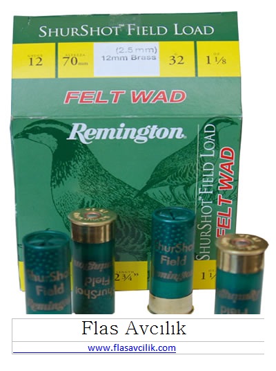 Remington 12 cal 32 gr.Keçe Tapa Av Fişeği